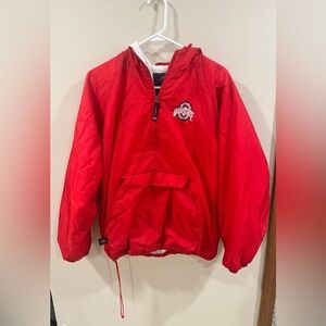 Ohio State Quarter Zip Windbreaker Jacket Size Medium